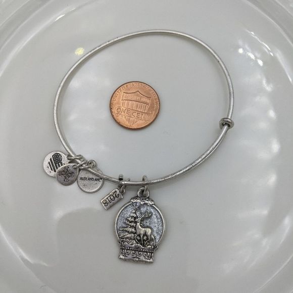 Alex and Ani Rafaleian Silver Snow Globe Bracelet - Picture 2 of 7